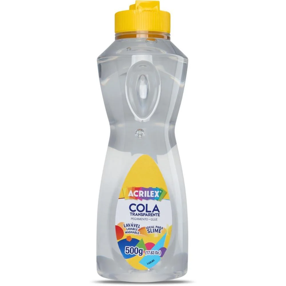 Cola Escolar Transparente 500G. Acrilex (Pct.c/04)