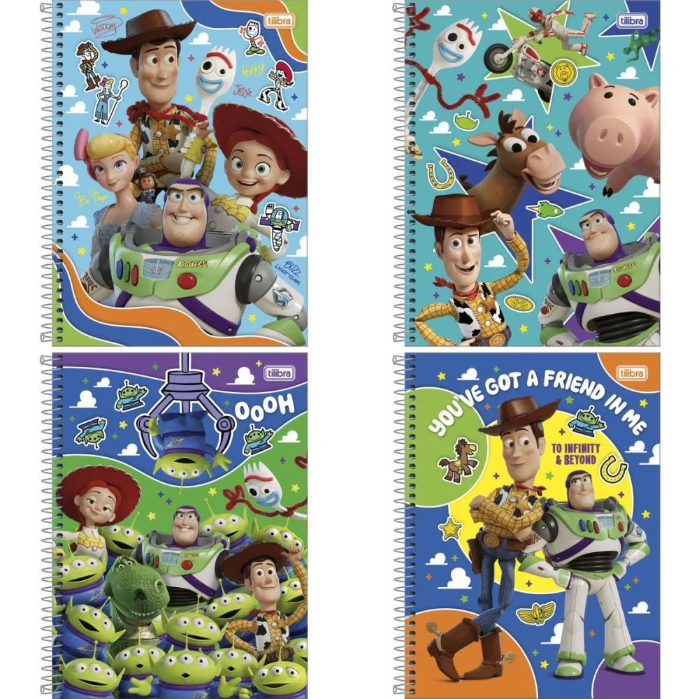 Caderno 01X1 Capa Dura Toy Story 80Fls. Tilibra (Pct.c/04)
