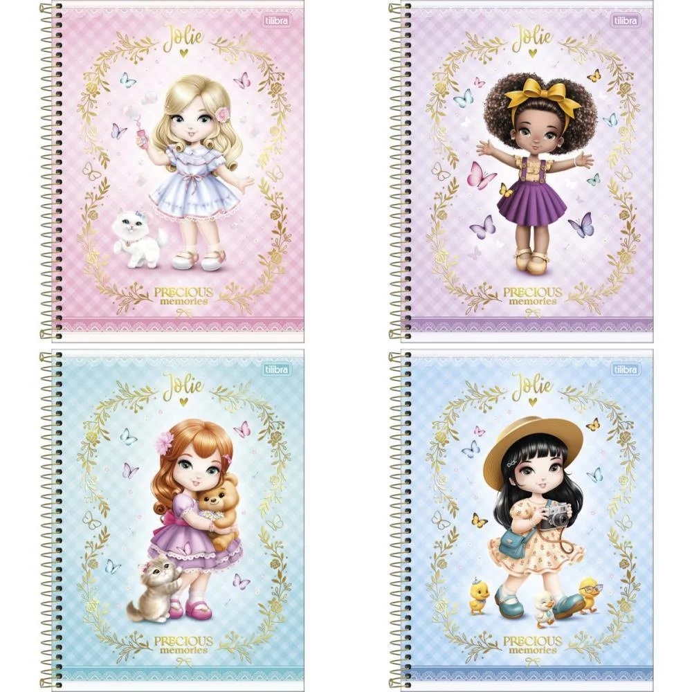 Caderno 01X1 Capa Dura Jolie 80Fls. Tilibra (Pct.c/04)