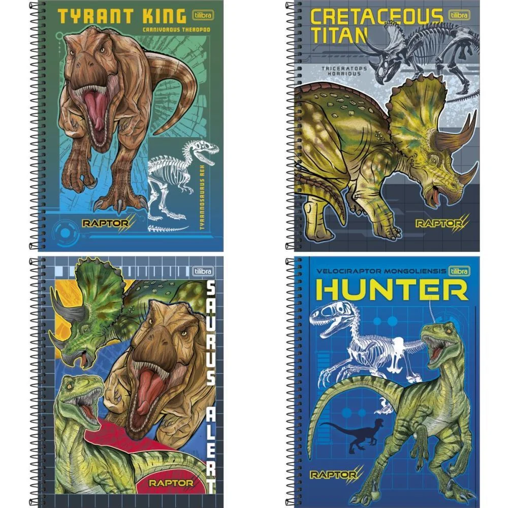 Caderno 01X1 Capa Dura Raptor 80Fls. Tilibra (Pct.c/04)