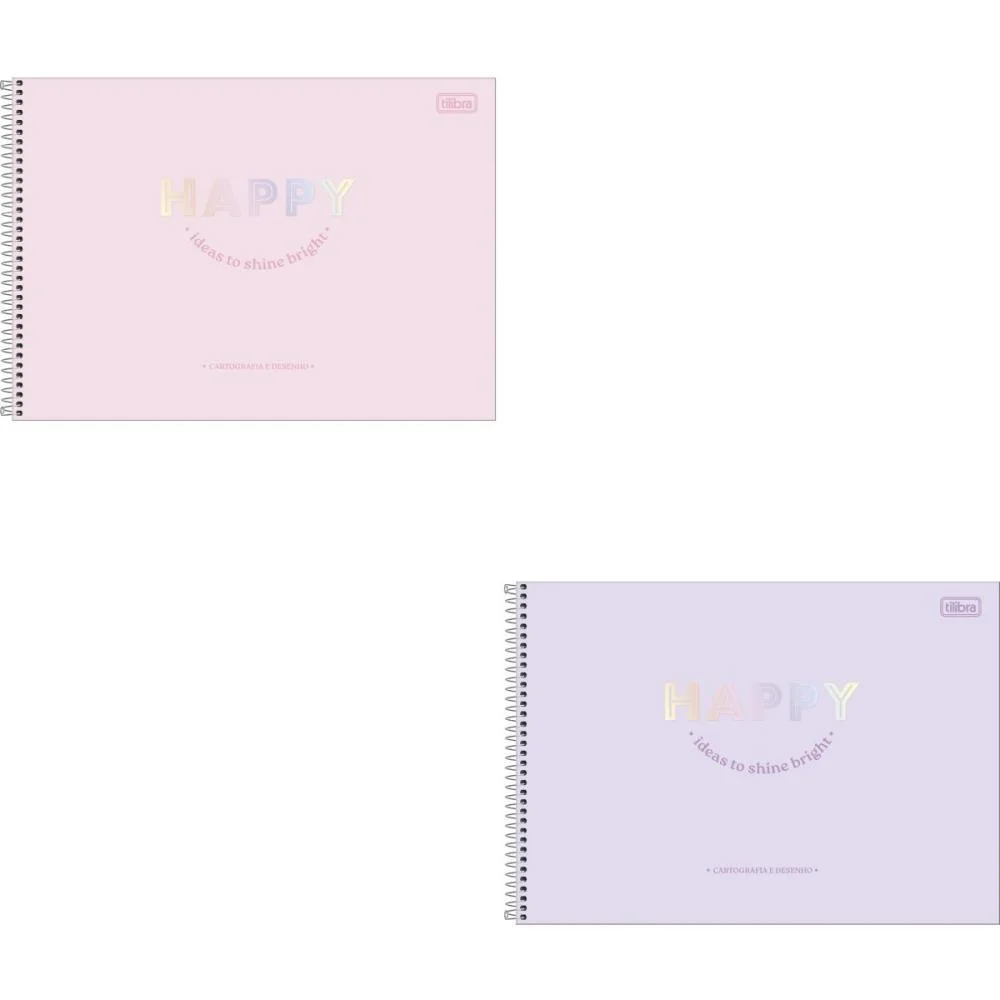 Caderno Desenho Univ Capa Dura Happy 80Fls. Tilibra (Pct.c/04)
