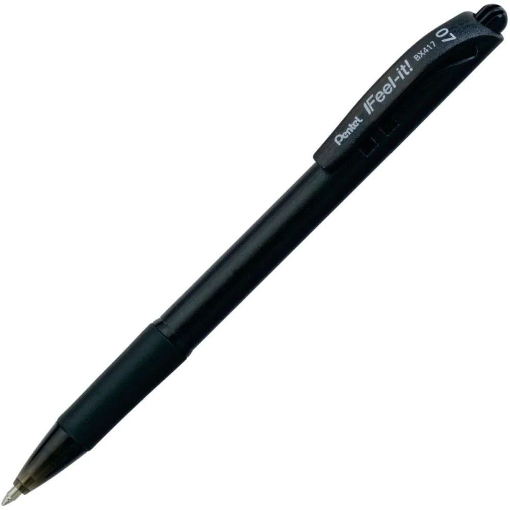 Caneta Esferografica Feel It 0,7Mm Preta Pentel (Cx.c/12)