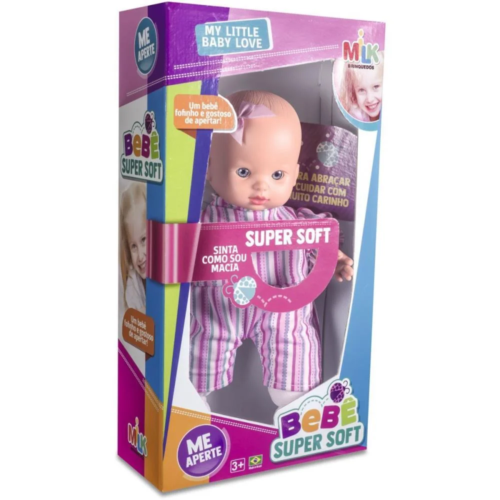Boneca Bebe Super Soft 30Cm Milk