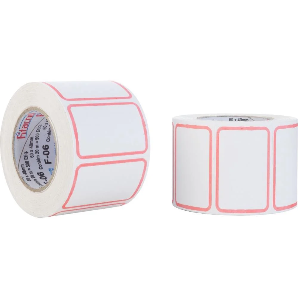 Etiqueta Para Preco F-06 60X40Mm 500 Etiquetas Fitacrel (Rolo)