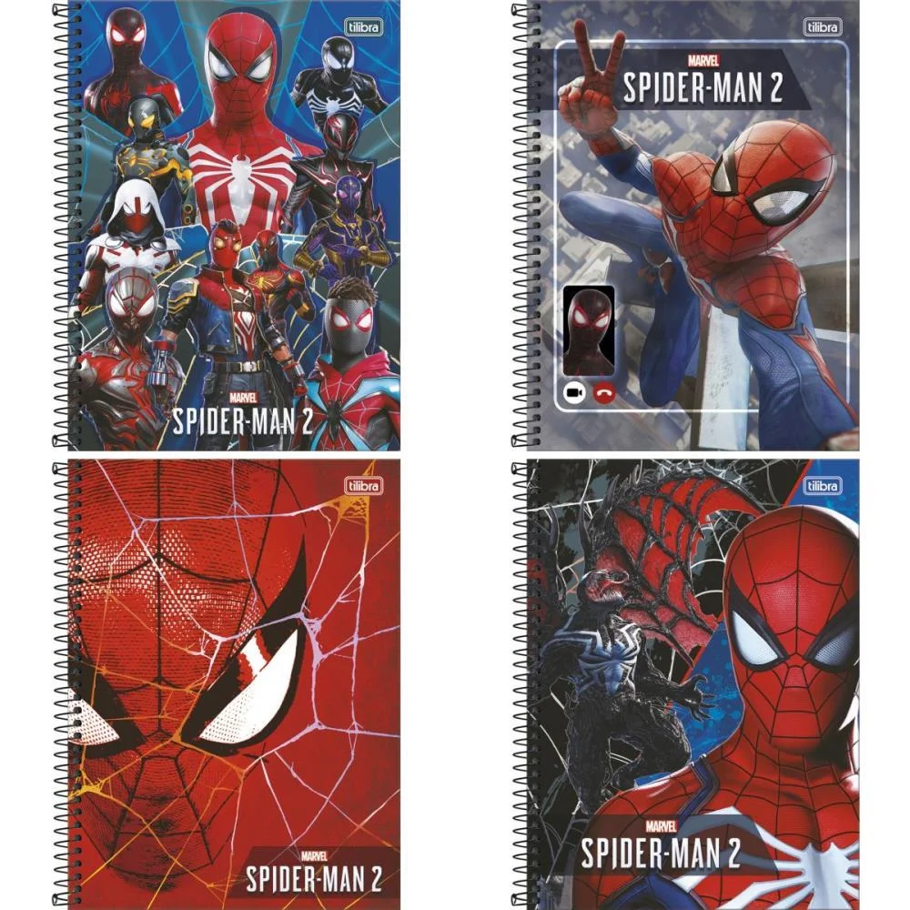Caderno 01X1 Capa Dura Spider-Man Game 80Fls. Tilibra (Pct.c/04)