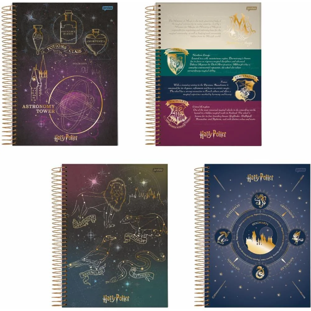 Caderno 10X1 Cp.dura Colegial Harry Potter 160Fls. I.a Jandaia (Pct.c/05)