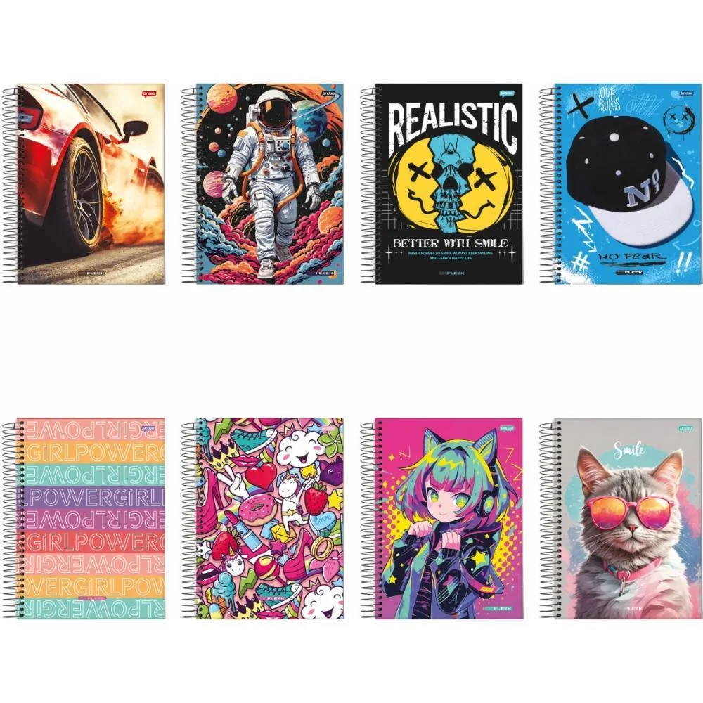 Caderno 10X1 Capa Dura On Fleek 200Fls. Jandaia (Pct.c/04)