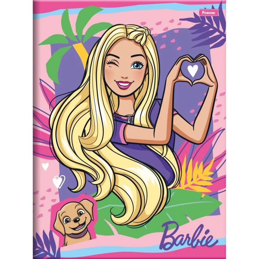 Caderno Brochurao Capa Dura Barbie 80F Foroni (Pct.c/05)