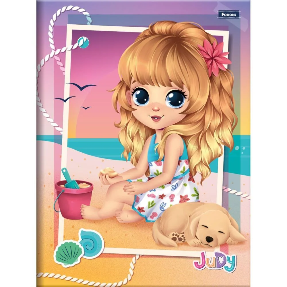 Caderno Brochurao Capa Dura Judy 80Fls. Foroni (Pct.c/05)