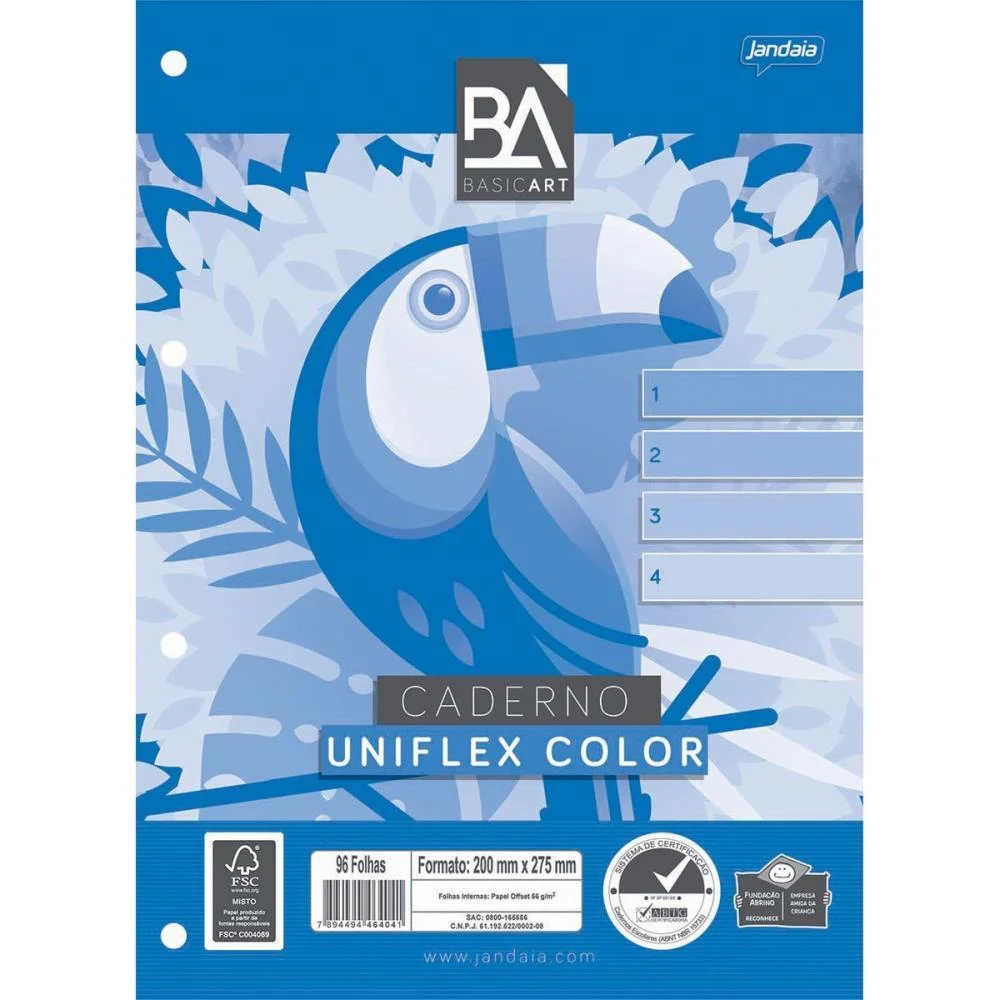 Bloco Para Fichario Universit. Uniflex Color 96Fls. Jandaia (Pct.c/10)
