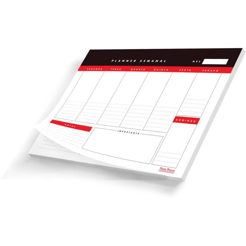 Agenda/Planner Permanente Semanal De Mesa 36Fls. Pauta Branca (Pct.c/05)