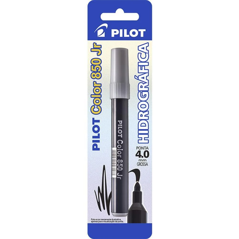 Caneta Hidrografica Color 850L Junior Preta Pilot (Blister)
