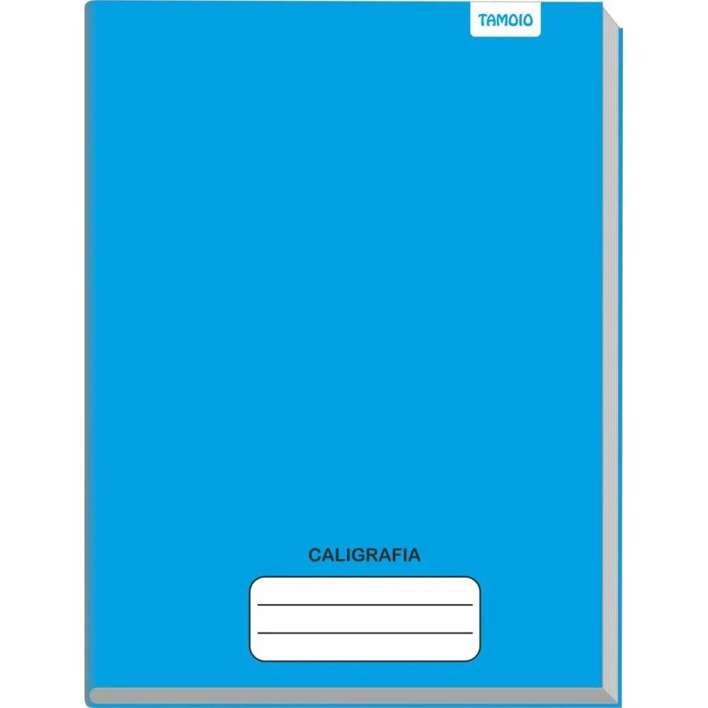 Caderno Caligrafia Capa Dura Liso 48F Pequeno Broch.horiz.azul Tamoio (Pct.c/05)