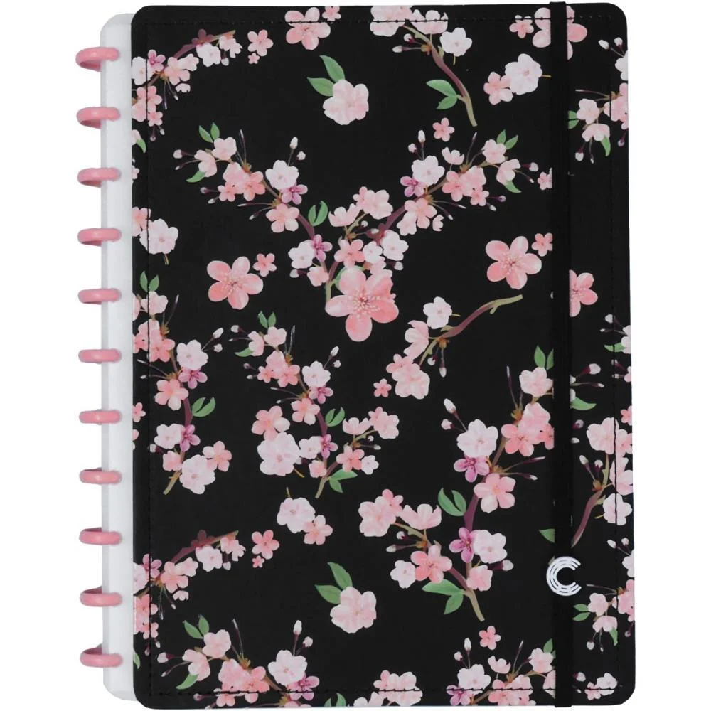Caderno Inteligente Grande Rose Black By Gocase 80Fls Caderno Inteligente