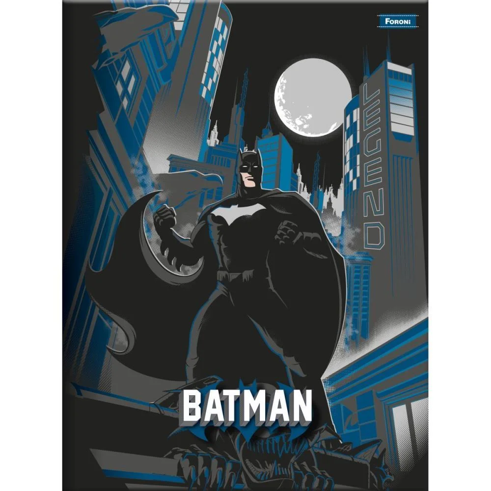 Caderno Brochurao Capa Dura Batman 80Fls. Foroni (Pct.c/05)