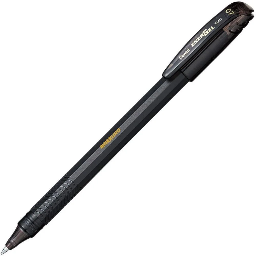 Caneta Gel Energel Makkuro 0,7 Preta Pentel (Cx.c/12)