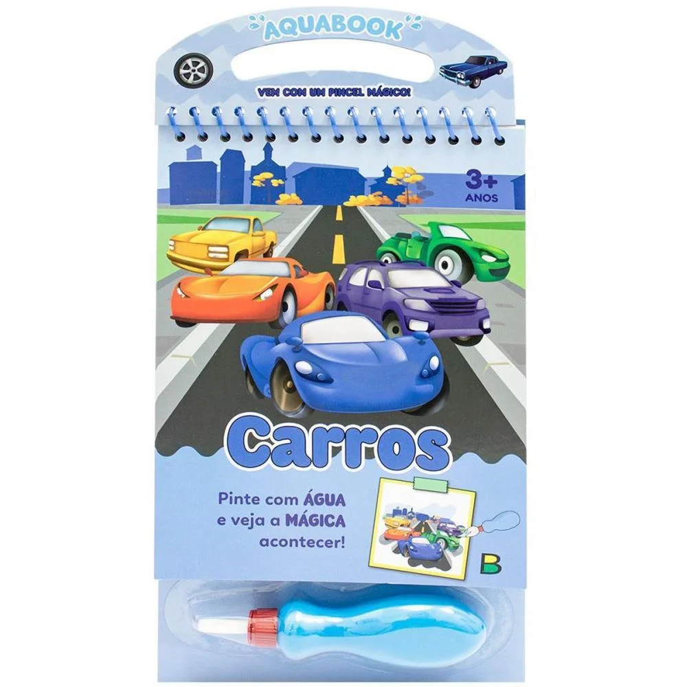 Livro Aquabook Carros 27,6X13,6Cm 10Pag Todolivro