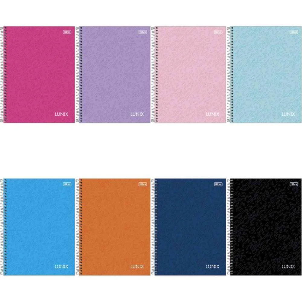 Caderno 01X1 Capa Dura Lunix 80Fls. Tilibra (Pct.c/04)
