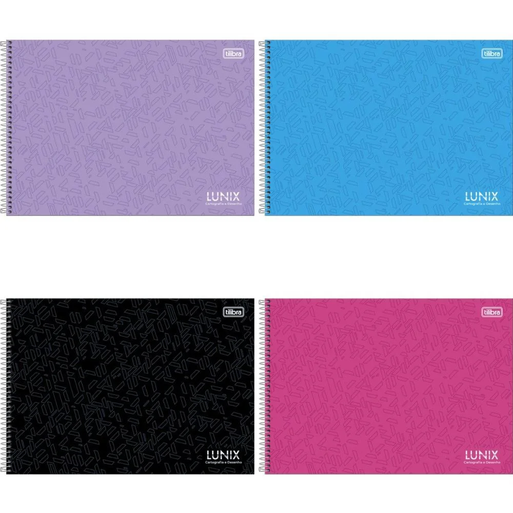 Caderno Desenho Univ Capa Dura Lunix Espiral 60Fls. Tilibra (Pct.c/04)