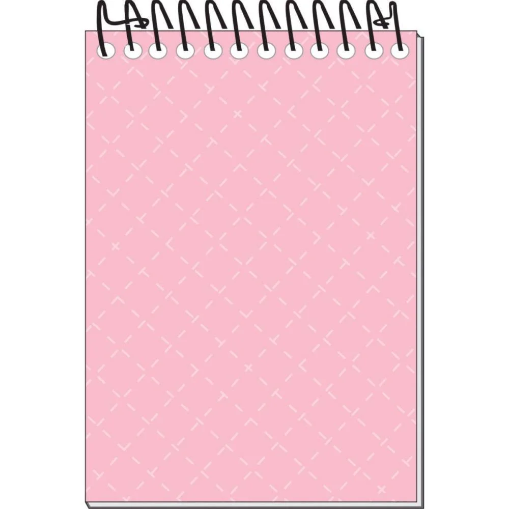 Caderneta Apontamento 1/16 Rosa C.d Espiral 64 Folhas Tamoio (Pct.c/10)