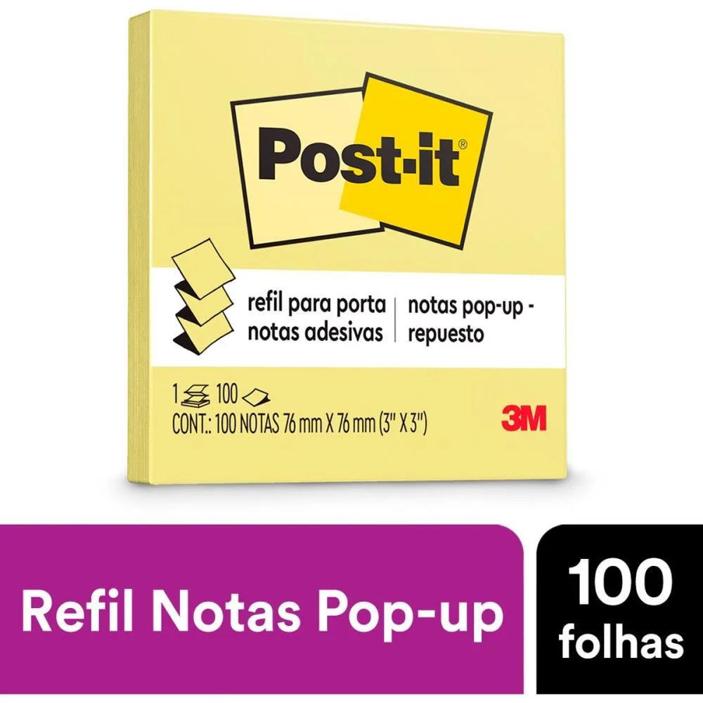 Bloco De Recado Post-It 76X76Mm Amarelo 100Fls. 3M - imagem 4