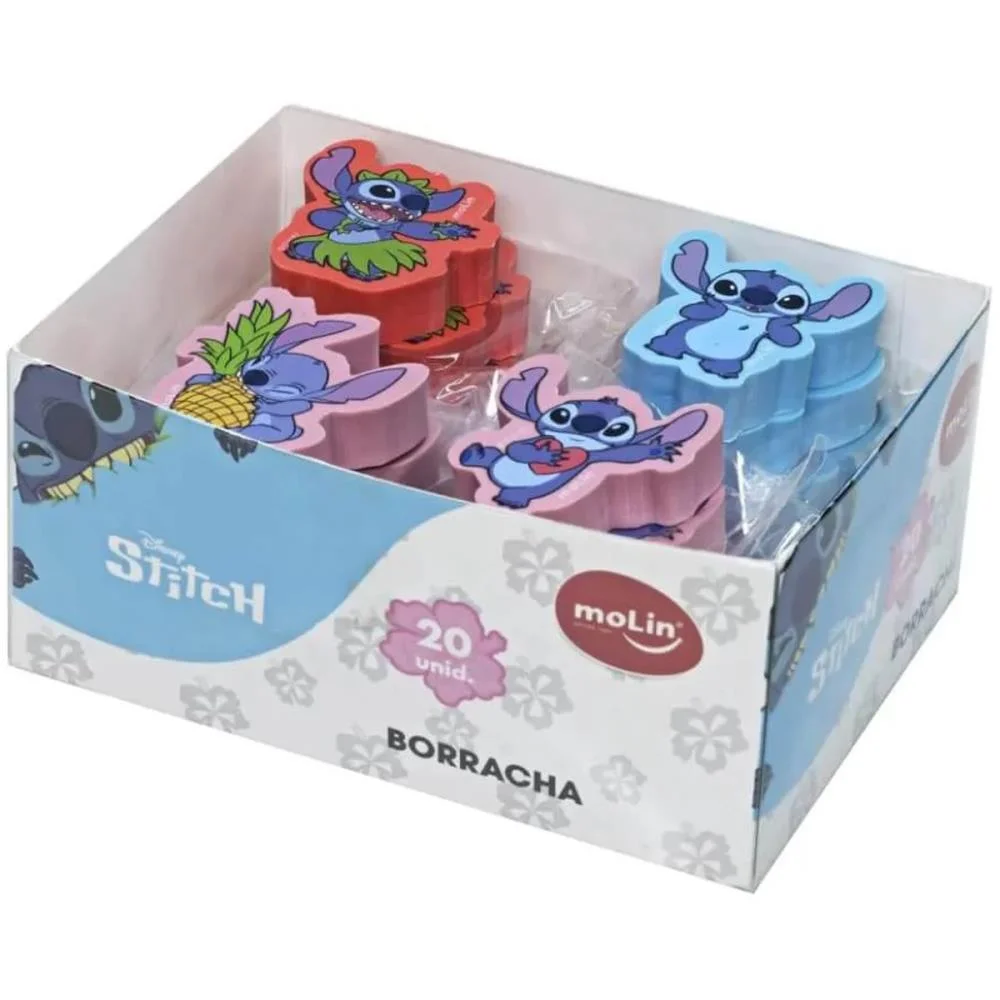 Borracha Decorada Stitch Sortidas Molin (Cx.c/20) - imagem 2