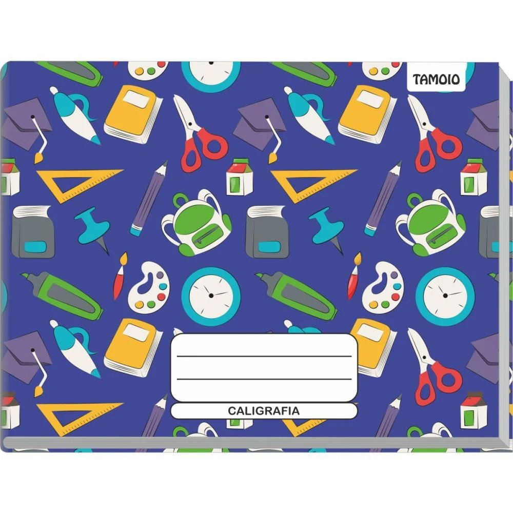 Caderno Caligrafia Capa Dura Decorado 96F Pequeno Broch.horiz. Tamoio (Pct.c/05) - imagem 4
