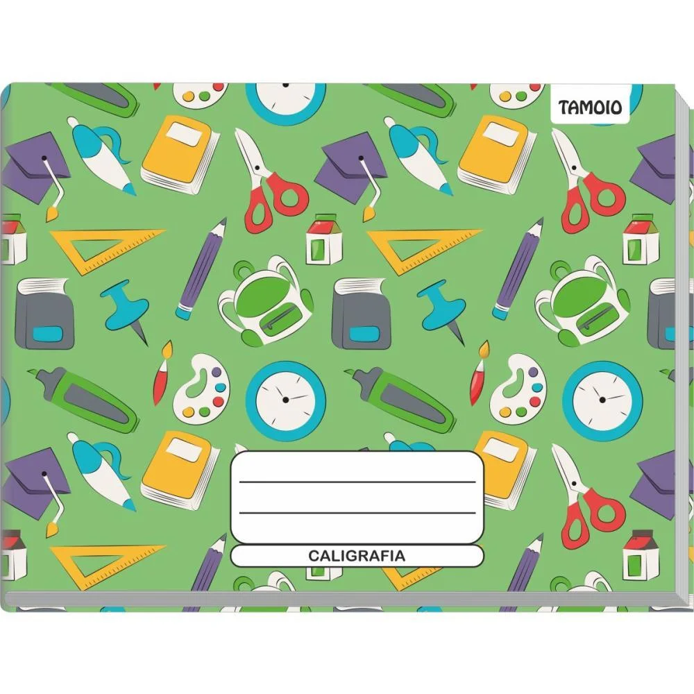 Caderno Caligrafia Capa Dura Decorado 96F Pequeno Broch.horiz. Tamoio (Pct.c/05) - imagem 5