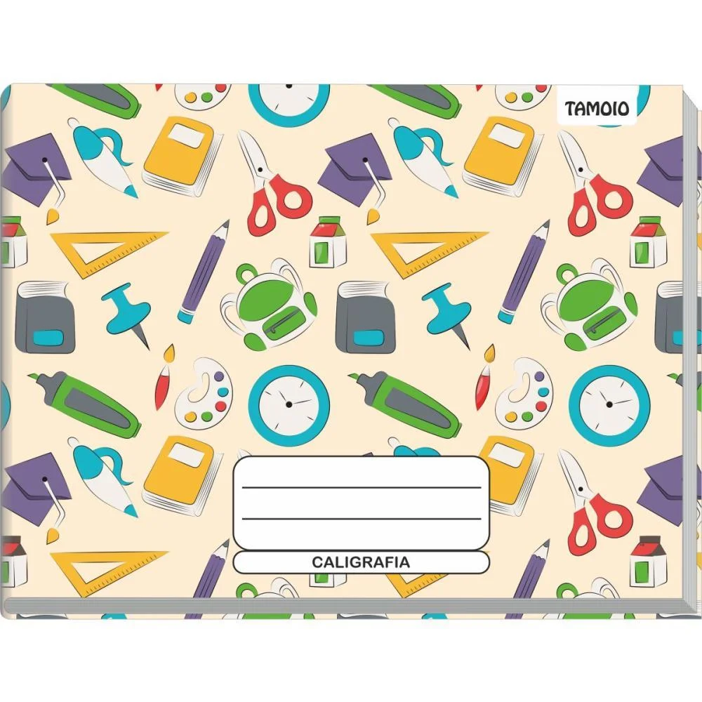 Caderno Caligrafia Capa Dura Decorado 96F Pequeno Broch.horiz. Tamoio (Pct.c/05) - imagem 7
