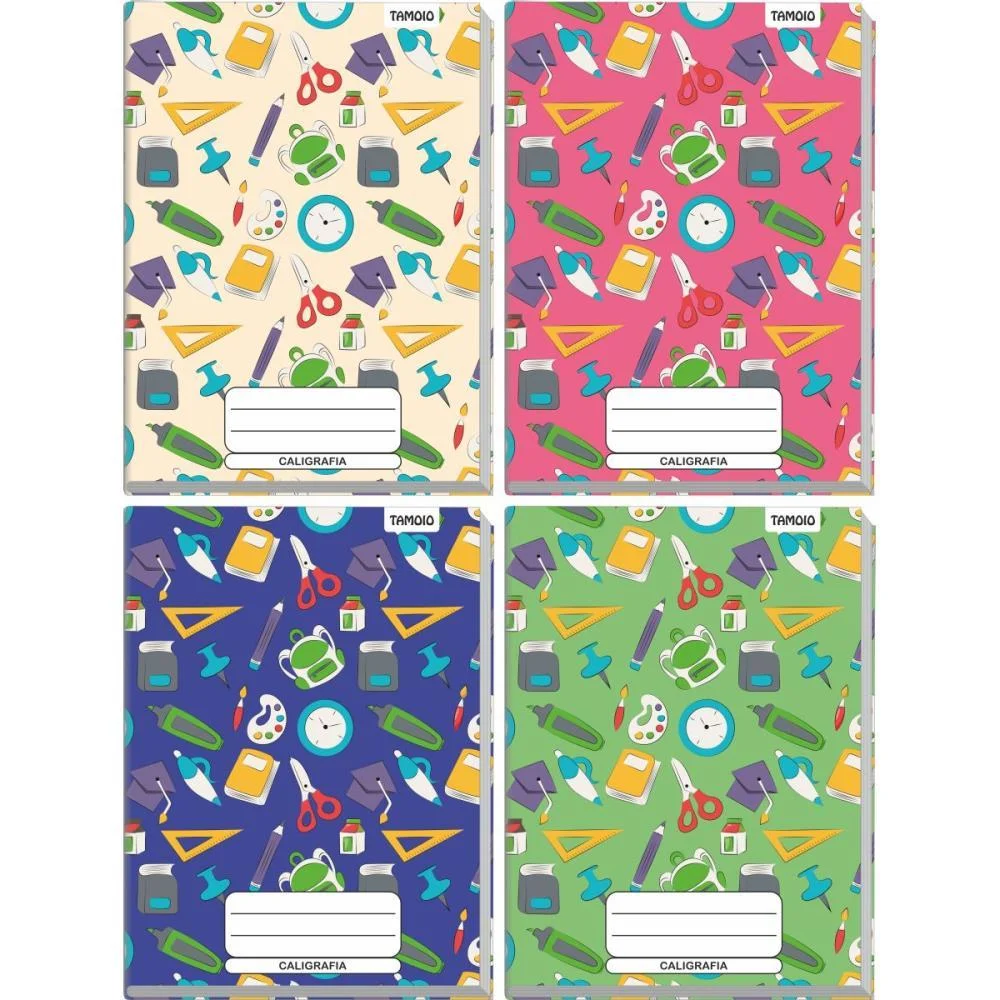 Caderno Caligrafia Capa Dura Decorado 96F Univ Broch.vertic Tamoio (Pct.c/05) - imagem 2