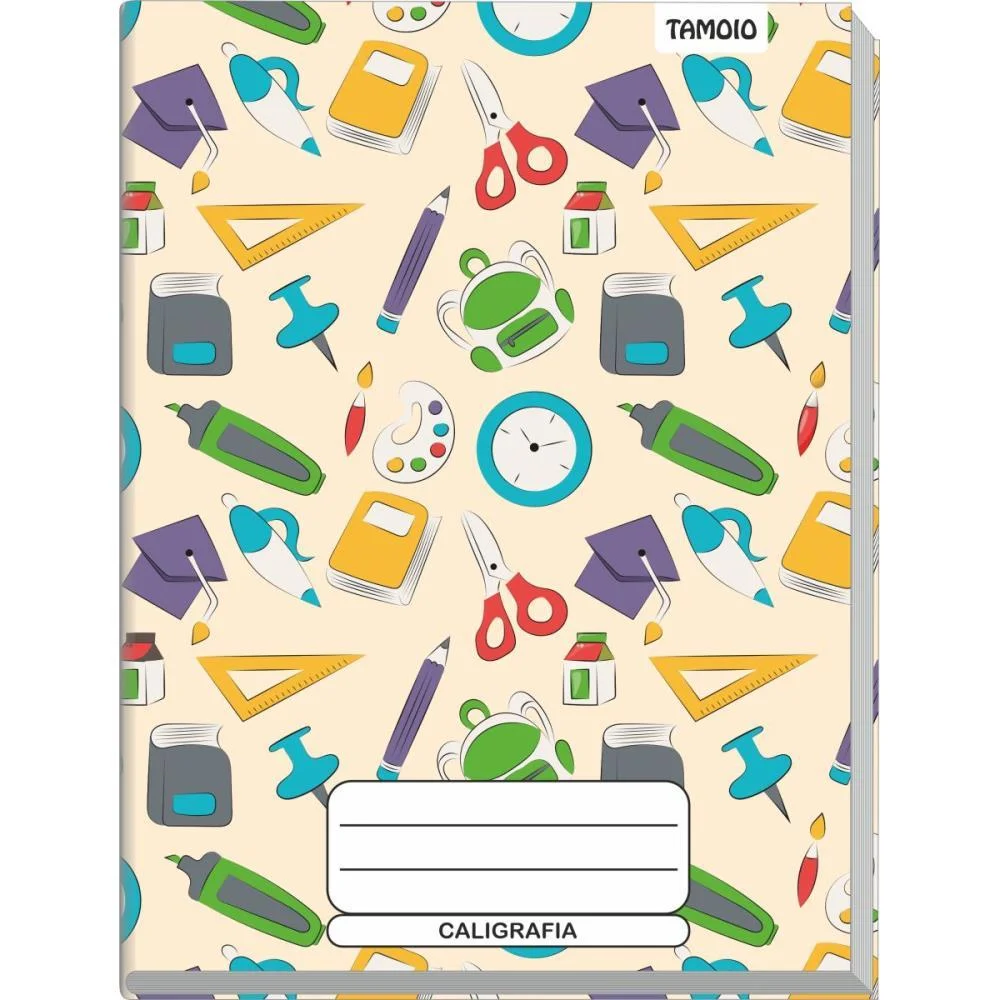 Caderno Caligrafia Capa Dura Decorado 96F Univ Broch.vertic Tamoio (Pct.c/05) - imagem 4
