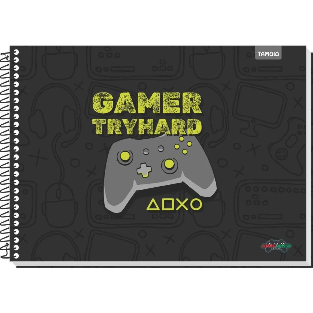 Caderno Desenho Univ Capa Dura Game Over 48F Espiral Tamoio (Pct.c/04) - imagem 5