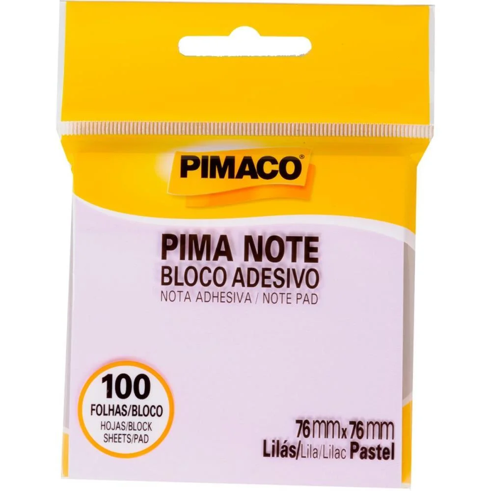 Bloco De Recado Autoadesivo Pimanote Roxo 76X76Mm 100Fls Pimaco - imagem 3