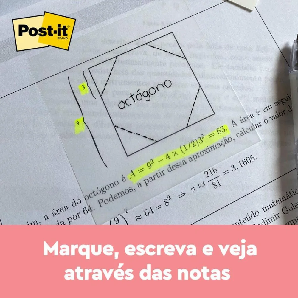 Bloco De Recado Post-It Transparente 73X73Mm C/36 Fls. 3M - imagem 5