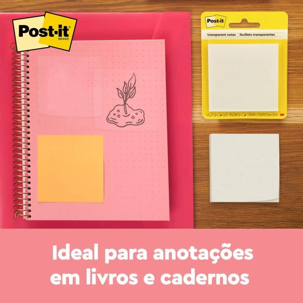 Bloco De Recado Post-It Transparente 73X73Mm C/36 Fls. 3M - imagem 7