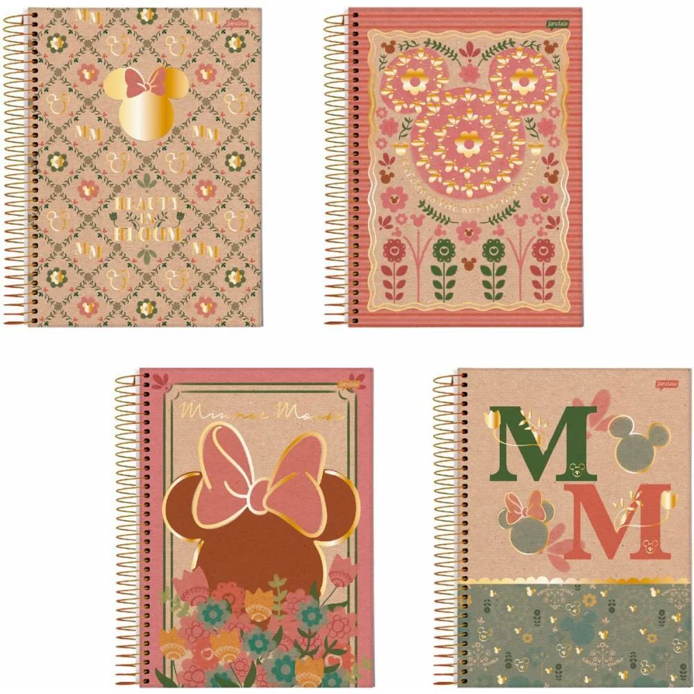 Caderno 10X1 Capa Dura Mickey.minnie Arts Kraft160I.a Jandaia (Pct.c/04) - imagem 14