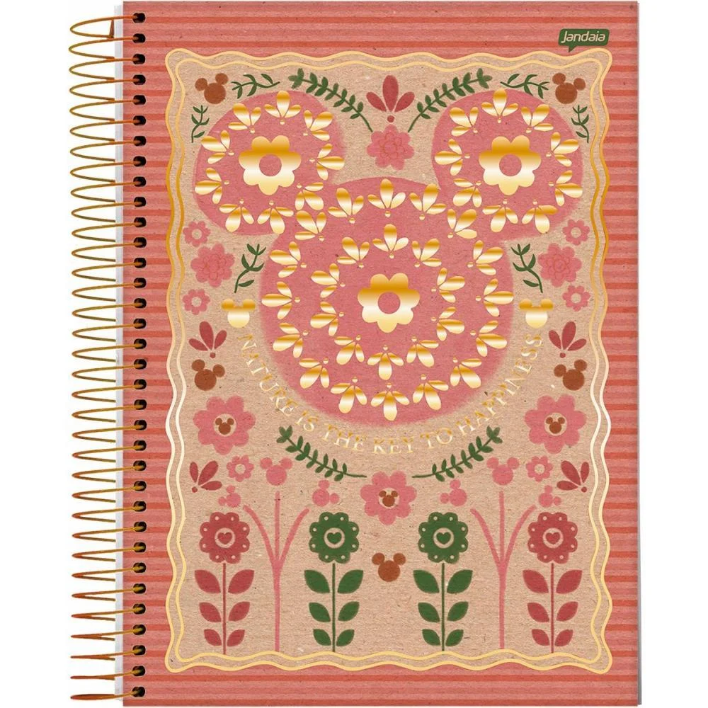 Caderno 10X1 Capa Dura Mickey.minnie Arts Kraft160I.a Jandaia (Pct.c/04) - imagem 5