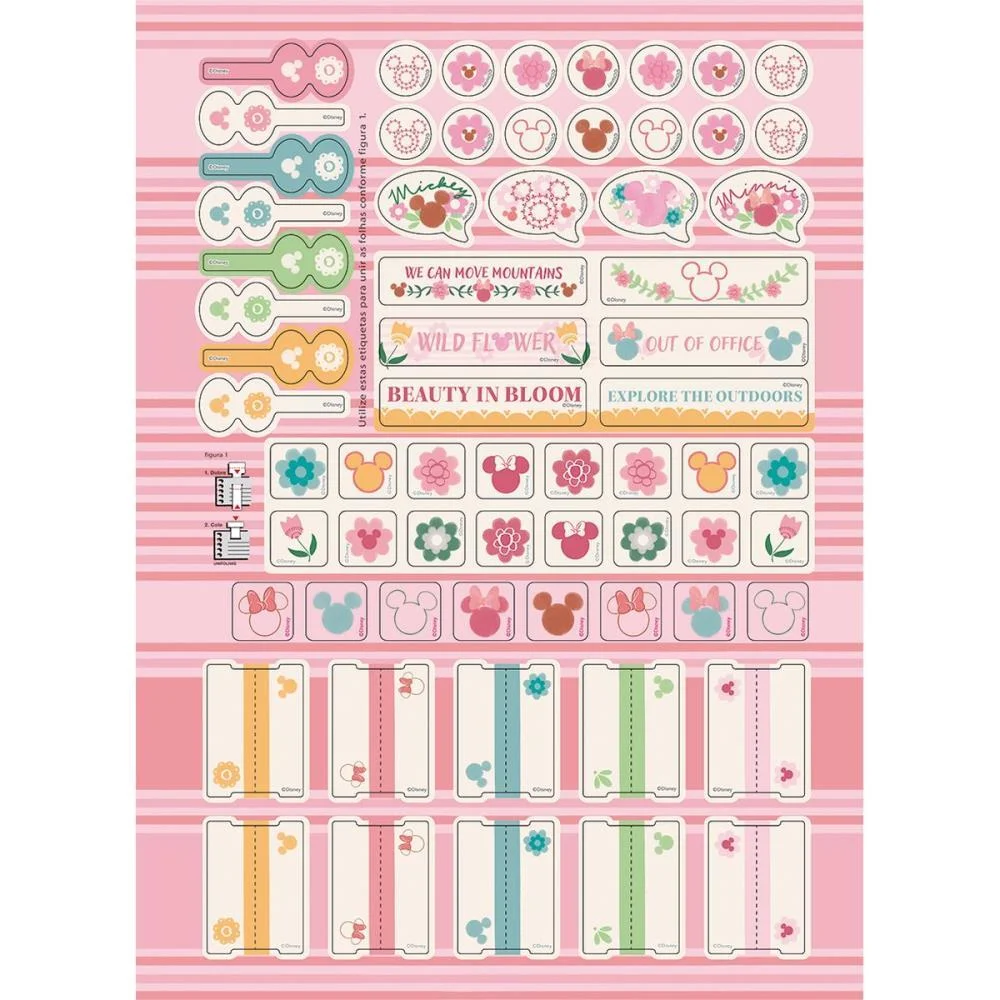 Caderno 10X1 Capa Dura Mickey.minnie Arts Kraft160I.a Jandaia (Pct.c/04) - imagem 10