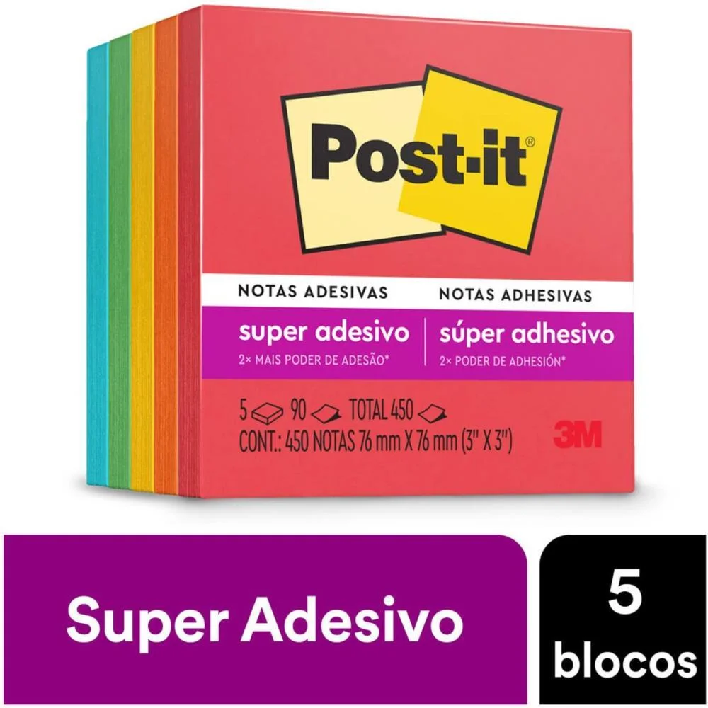 Bloco De Recado Post-It Colecao Diversao 76X76Mm 3M (Pct.c/450Fl) - imagem 5