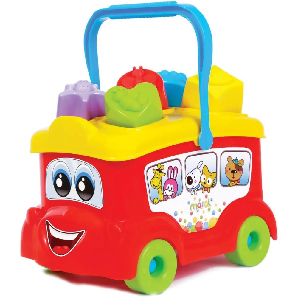 Brinquedo Educativo Baby Bus C/Cubinhos Maral - imagem 2