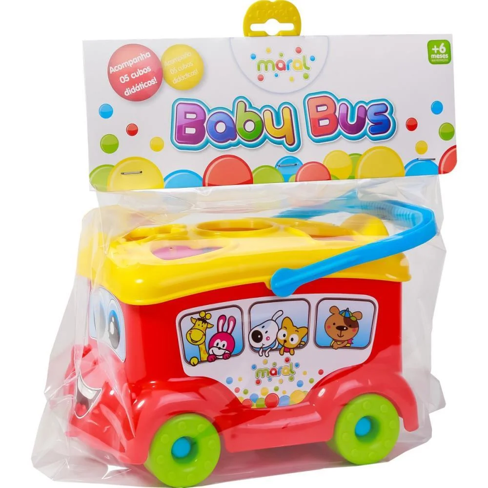Brinquedo Educativo Baby Bus C/Cubinhos Maral - imagem 3