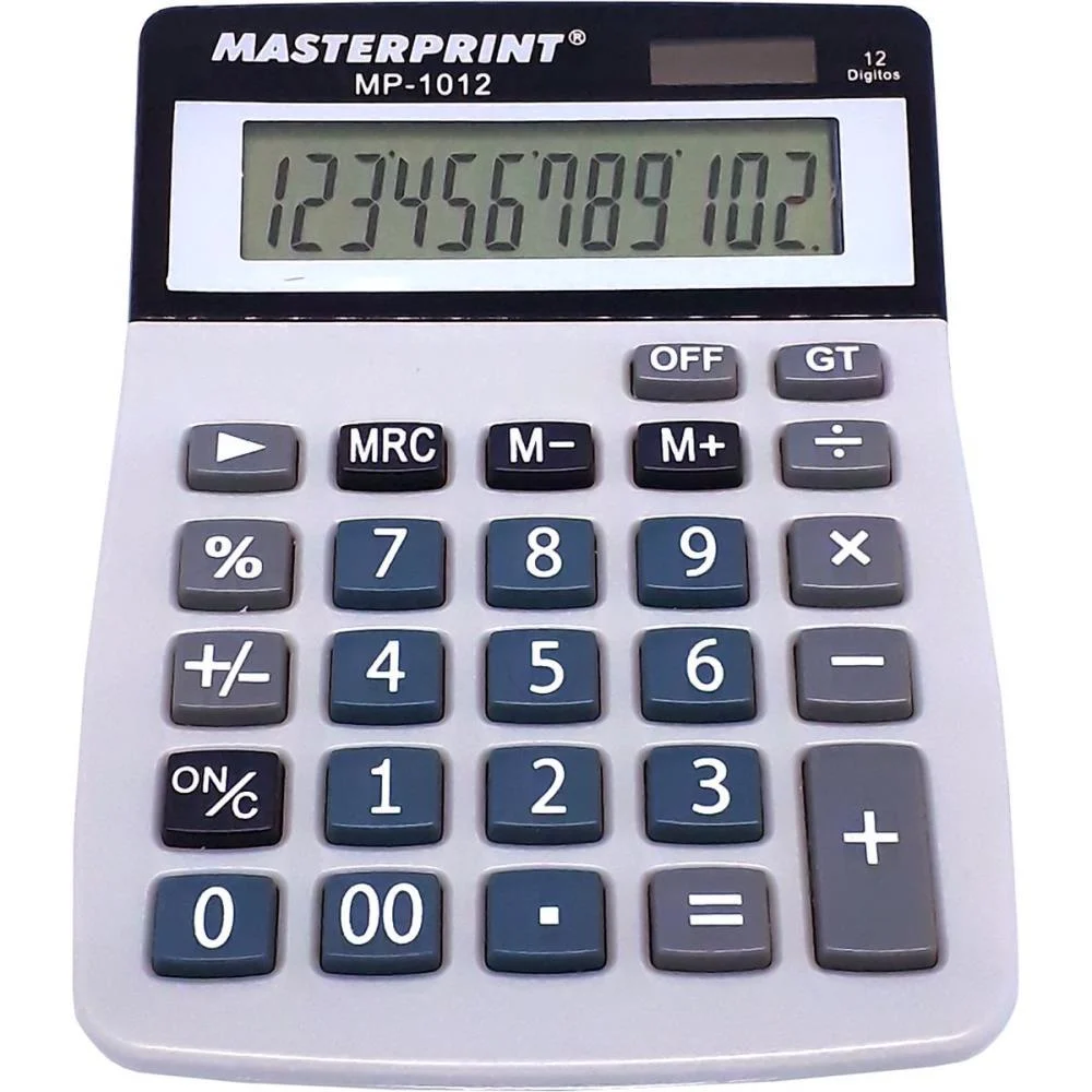 Calculadora De Mesa 12 Dig.mp 1012 Br Pilha/Solar Masterprint - imagem 3