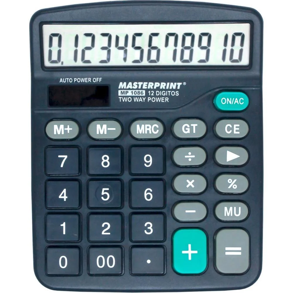 Calculadora De Mesa 12 Dig.mp 1086 Az/Cz Pl/Solar Masterprint - imagem 3