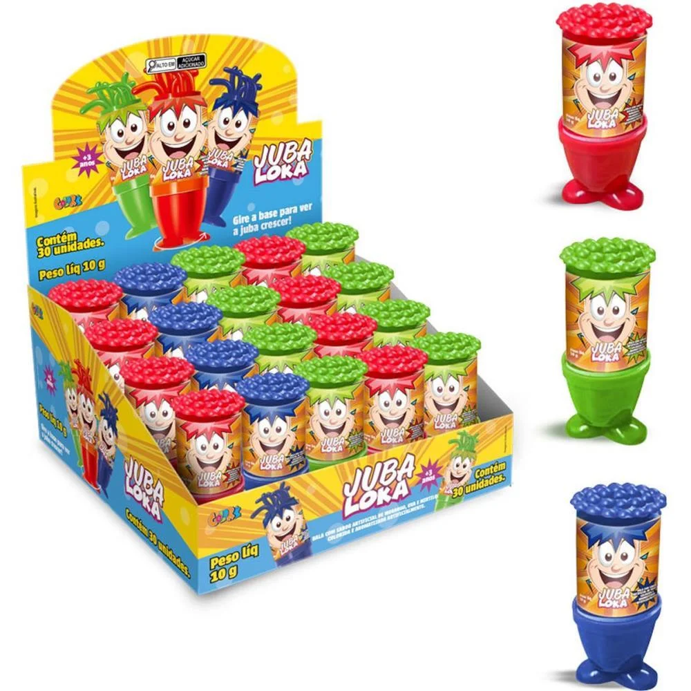 Doce Juba Loka Chiclete Sabores (S) Colore C/ 30 Unidades - imagem 2