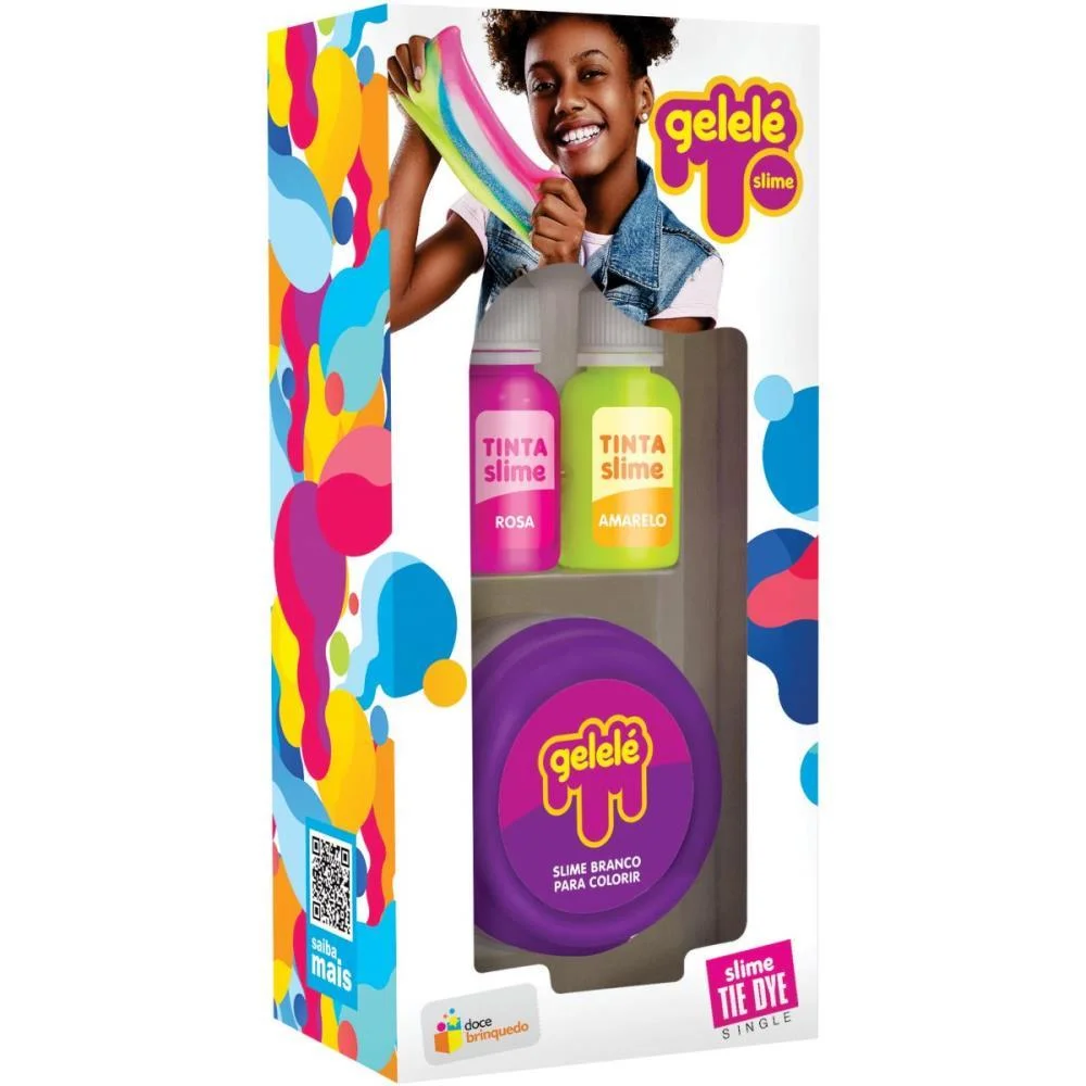 Slime Gelele Tie Dye Single 108G Doce Brinquedo (Dp.c/08) - imagem 2