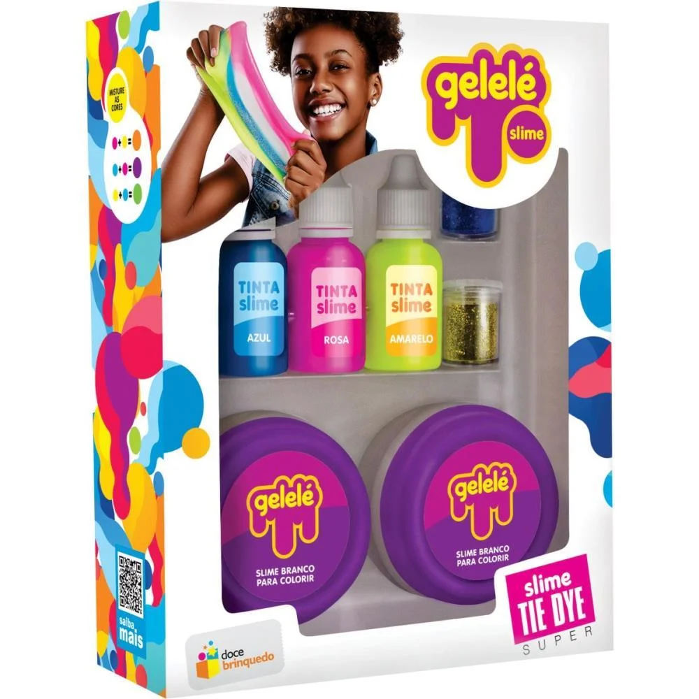 Slime Gelele Tie Dye Super 206G Doce Brinquedo (Kit) - imagem 3