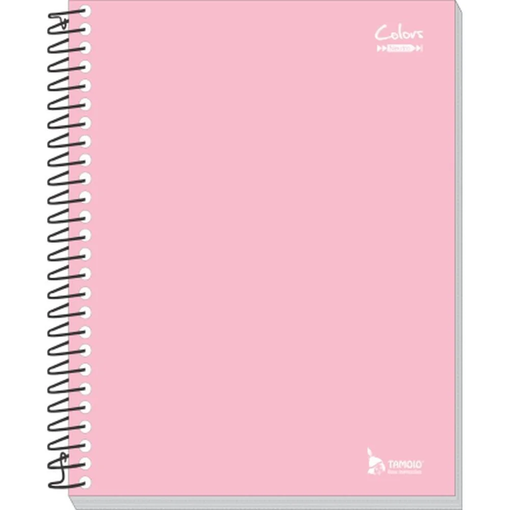 Caderno Espiral Pequeno Capa Dura Neutro Rosa 200 Folhas Tamoio (Pct.c/05) - imagem 2