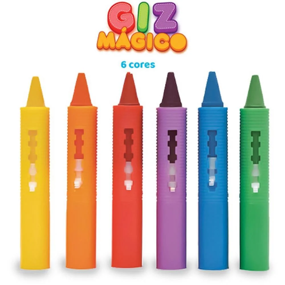 Brinquedo Educativo Giz Magico C/6Unid.(S) Polibrinq (Blister) - imagem 5