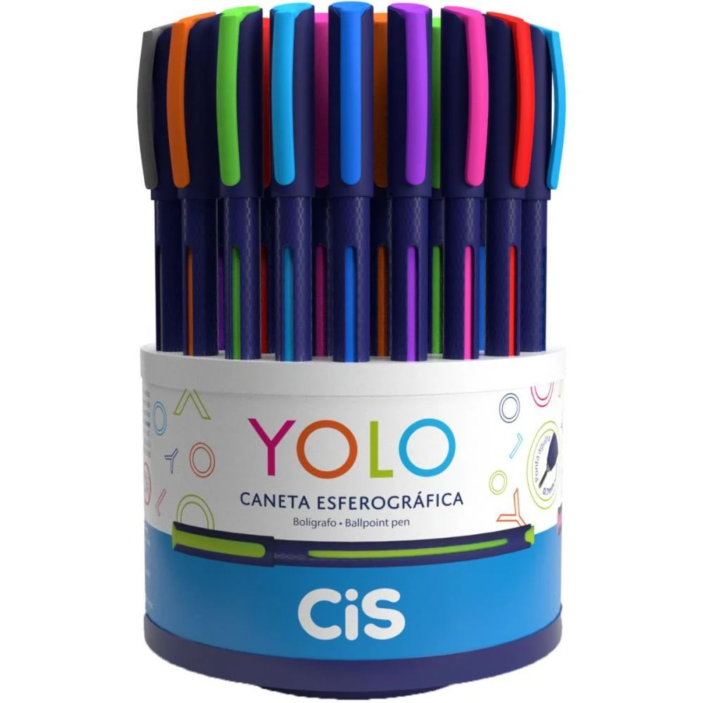 Caneta Esferografica Cis Yolo 0.7Mm 10 Cores Sertic C/ 50 Unidades - imagem 2