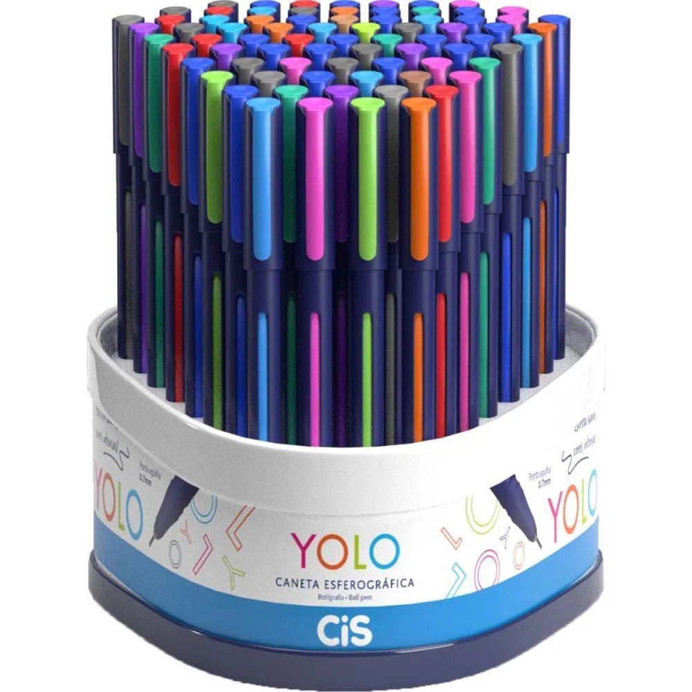 Caneta Esferografica Cis Yolo 0.7Mm 10 Cores Sertic (Dp.c/100) - imagem 2